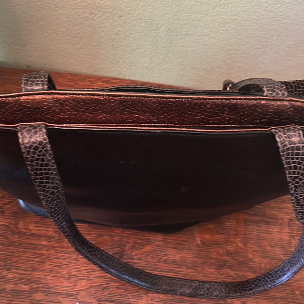 Susan Gail Black/Metallic Leather and Multi Textured Vintage Leather Bag - Picture 7 of 14